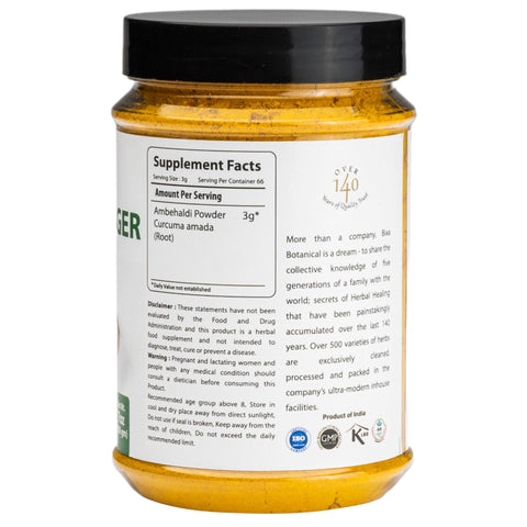 Mango ginger Root Powder  Curcuma amada