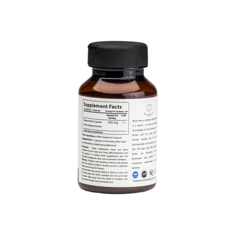 Papaya leaf extract 450mg Veg Capsules