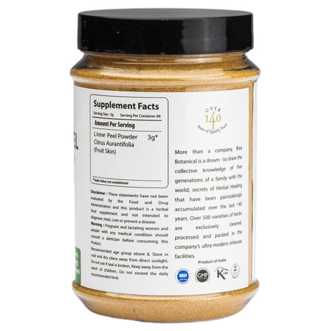 Lime Peel Powder  Citrus Aurantifolia