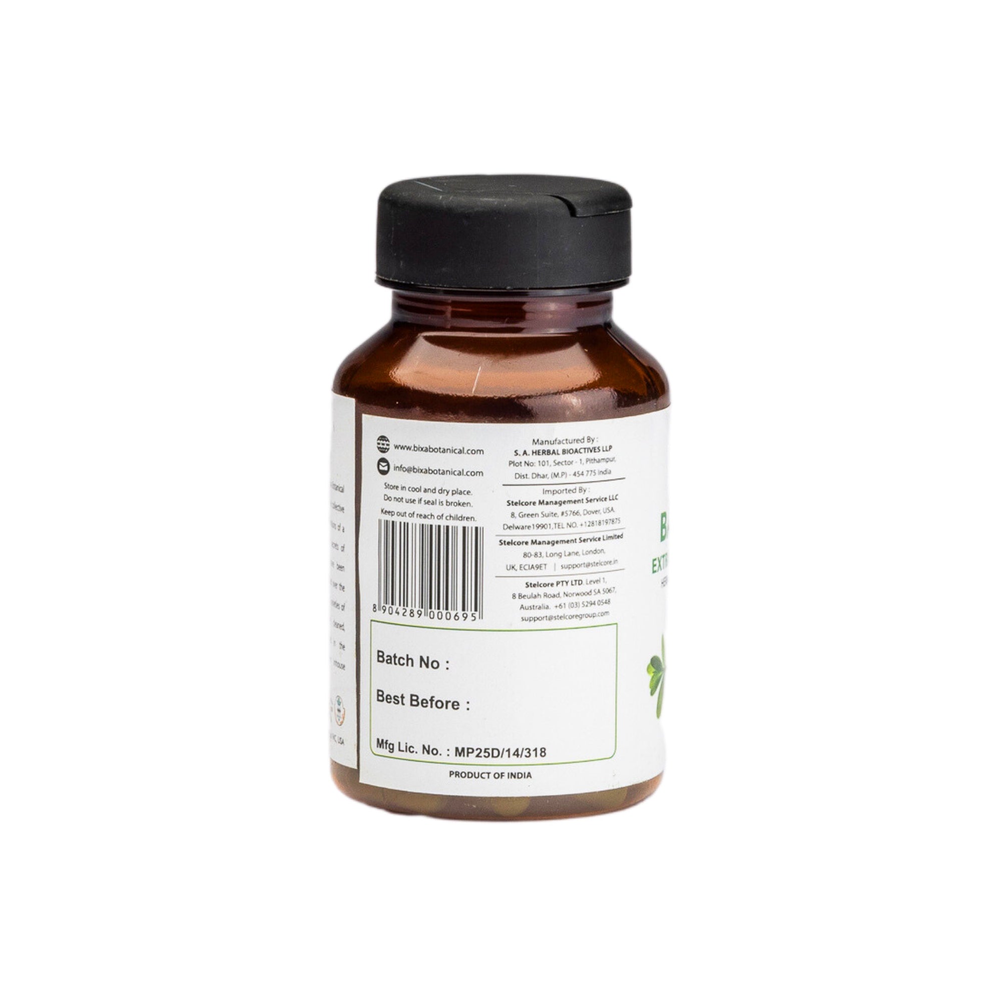 Bacopa ( Brahmi ) Extract 20% Bacoside capsules