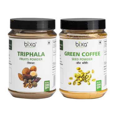 FOR WEIGHT WELLNESS | GREEN COFFEE + TRIPHALA POWDER | COMBO KIT (7Oz x 2)