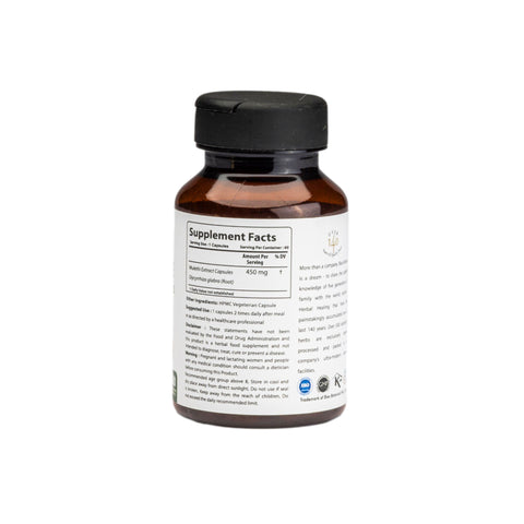 Licorice root ( Mulethi ) extract (Glycyrrhizin 25%) 450mg Veg Capsules