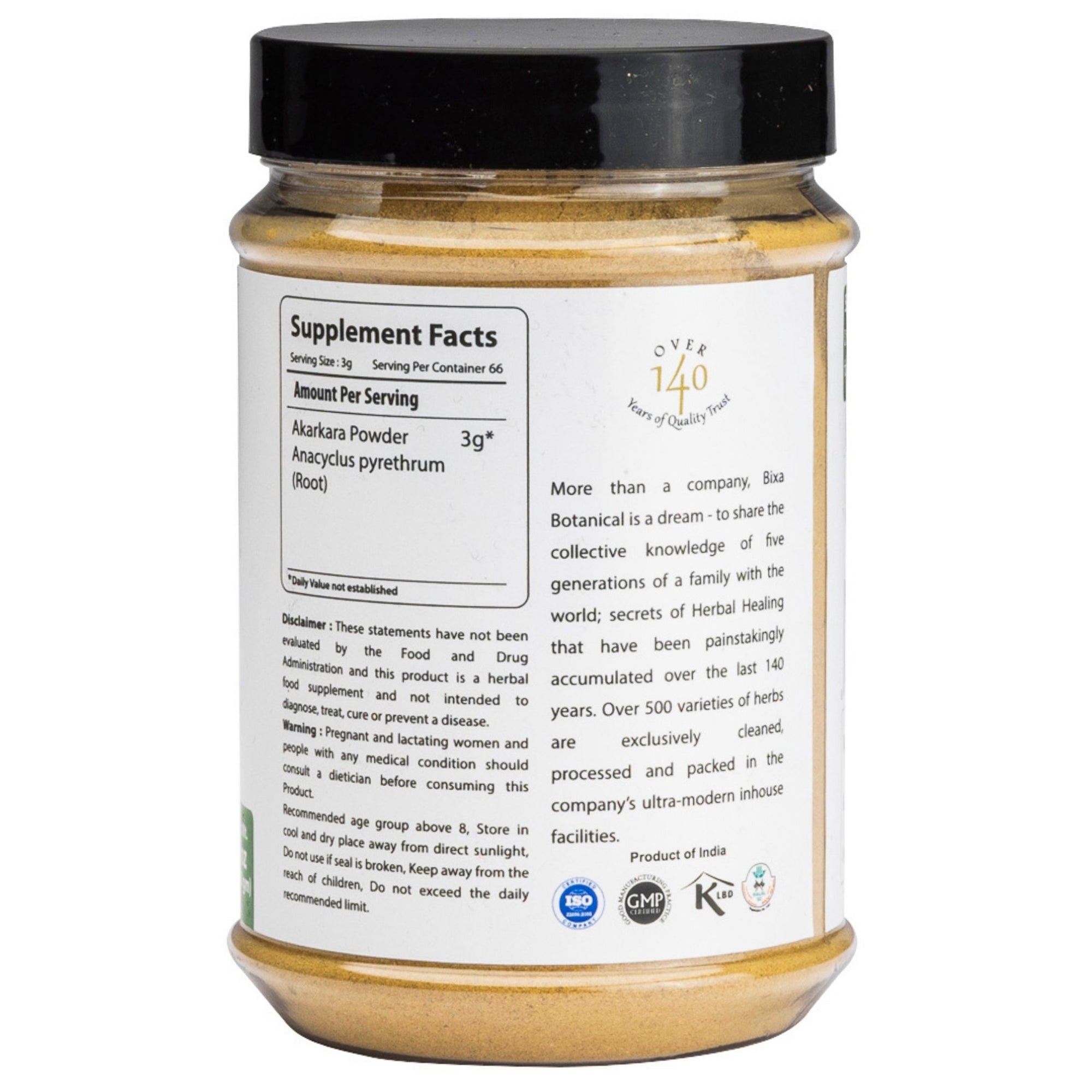 Pellitory Root Powder  Anacyclus pyrethrum