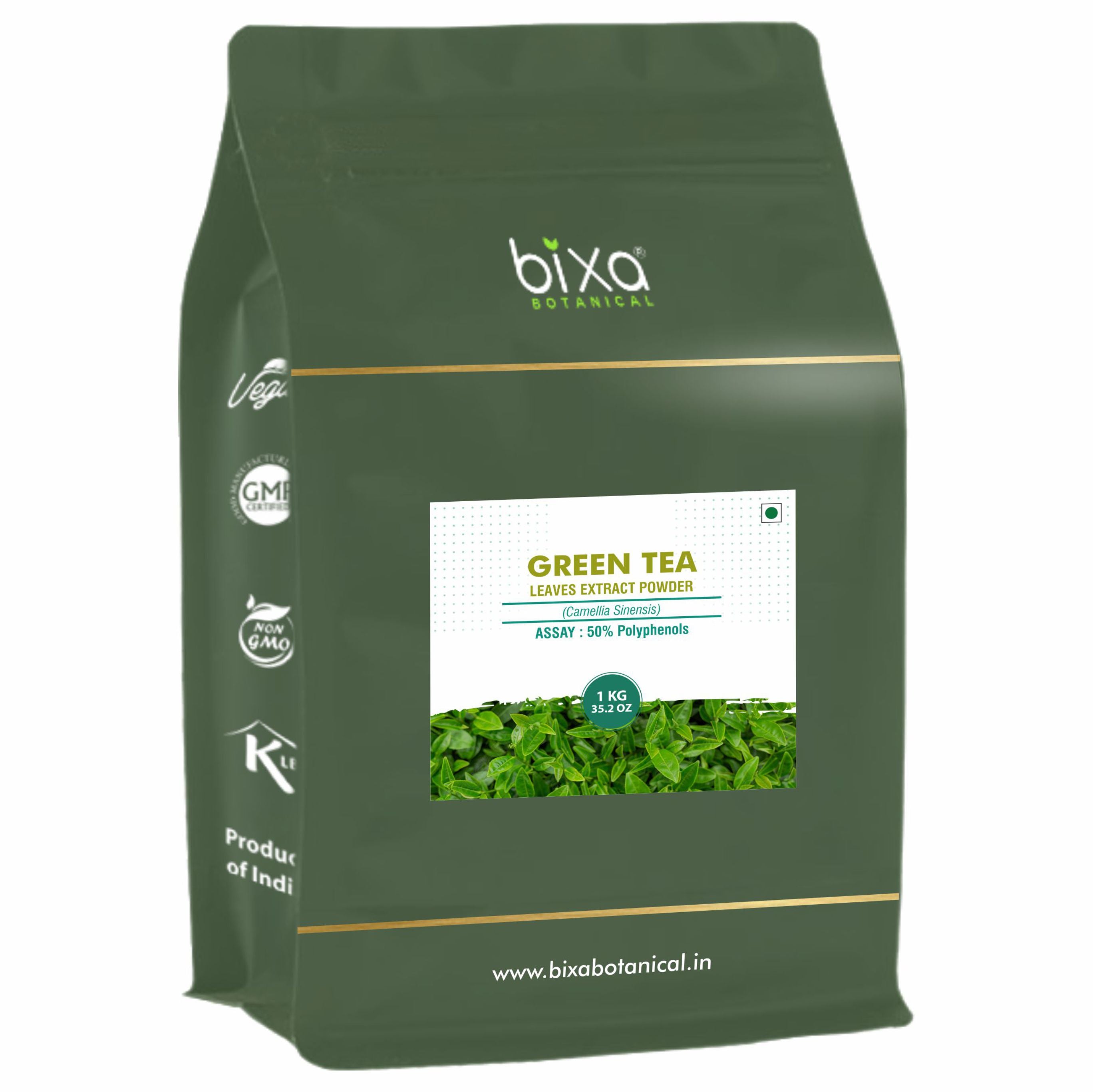 Bixa Botanical Green Tea Leaves Extract Powder pouch
