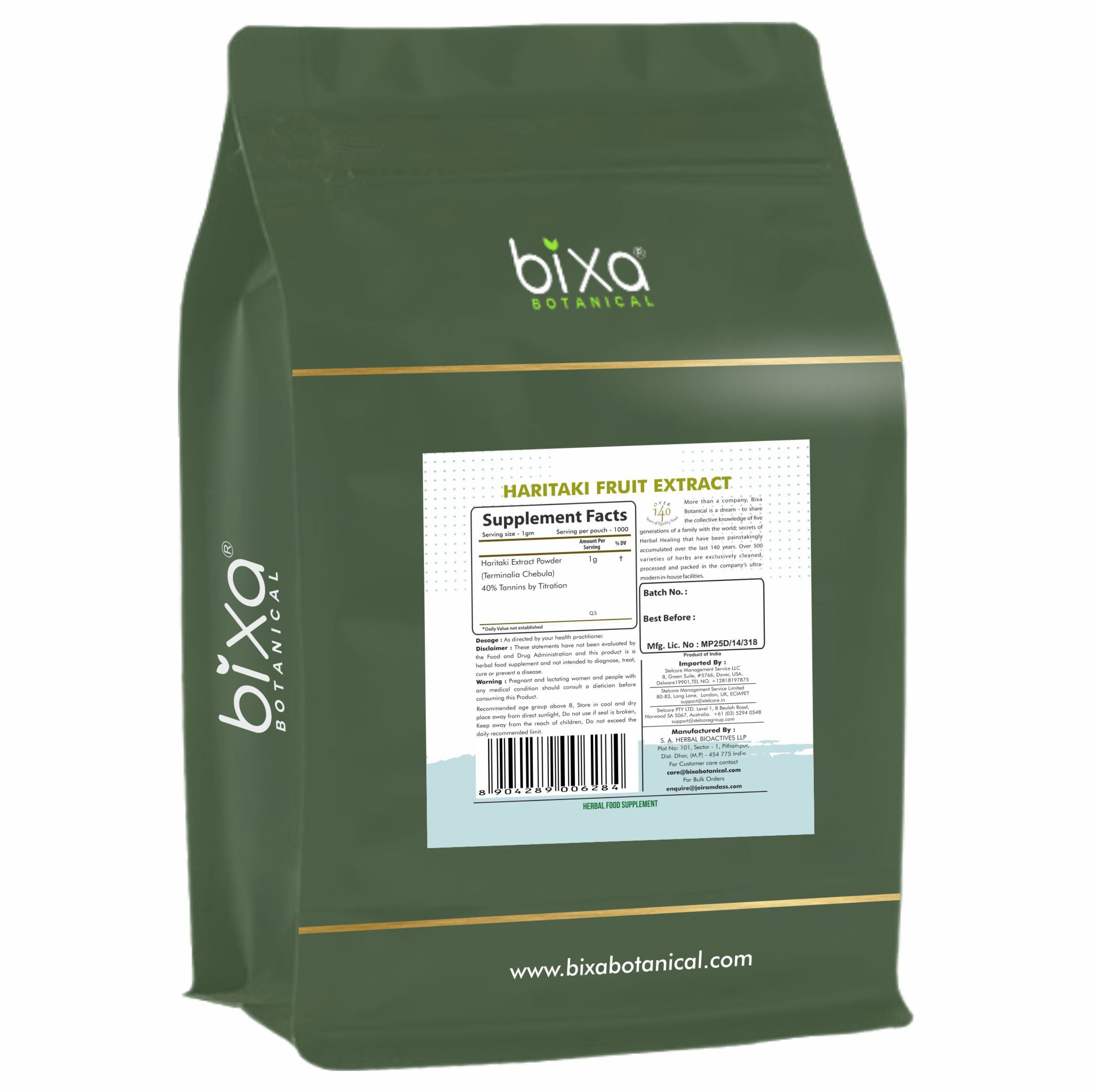 Haritaki (Terminalia Chebula) Dry Extract - 40% Tannins by Titration